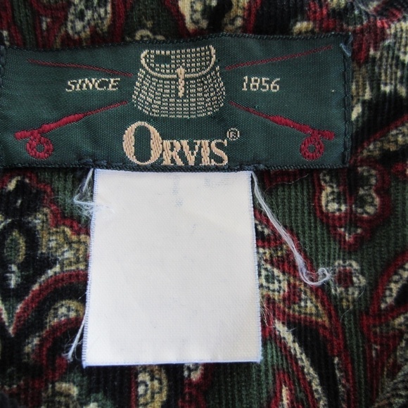 Orvis jacket Women's L?? Paisley Corduroy Button up Patchwork Pokects Grannycore - Picture 6 of 12